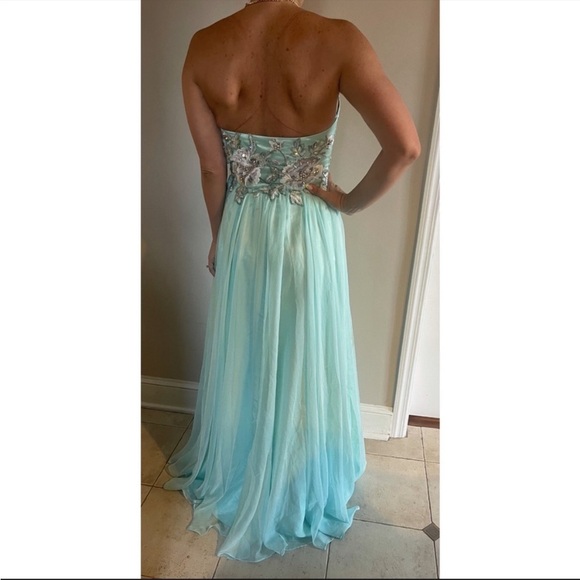 Jovani Strapless Dress Mint - Picture 8 of 8